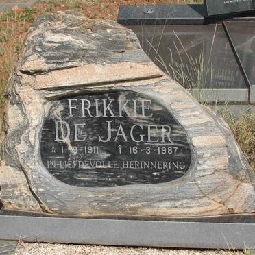 JAGER Frikkie, de 1911-1987