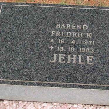 JEHLE Barend Fredrick 1971-1983