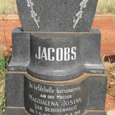 JACOBS Magdalena Josina nee BEZUIDENHOUT 1915-1968