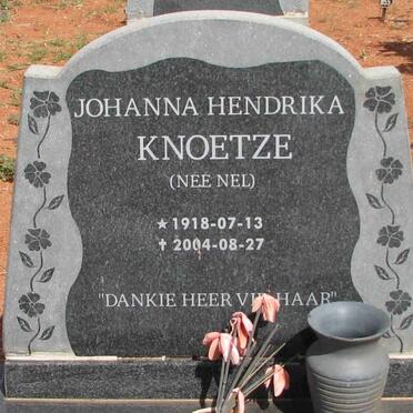 KNOETZE Johanna Hendrika nee NEL 1918-2004