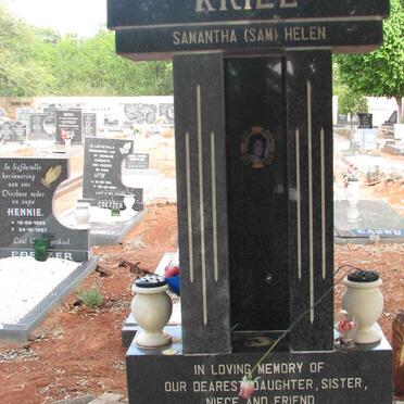 KRIEL Samantha Helen 1981-1997