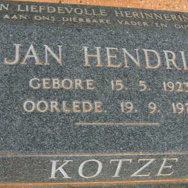 KOTZE Jan Hendrik 1923-1977
