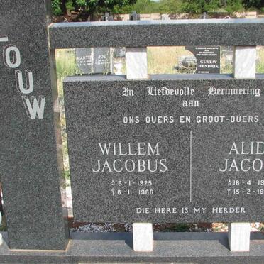LOUW Willem Jacobus 1925-1986 &amp; Alida Jacoba 1930-1987