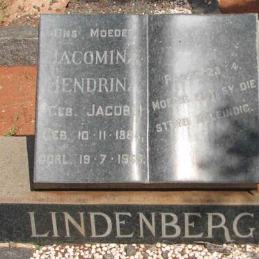 LINDENBERG Jacomina Hendrina nee JACOBS 1884-1965