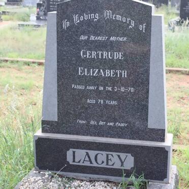 LACEY Gertrude Elizabeth -1970