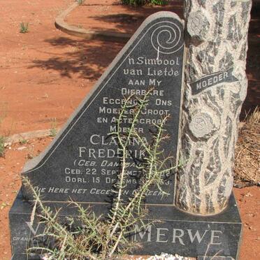 MERWE Clasina Frederika, van der nee DANNHAUSER 1902-1963