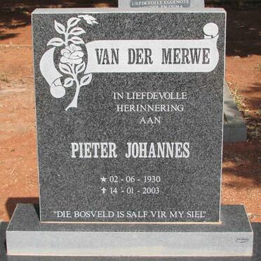 MERWE Pieter Johannes, van der 1930-2003