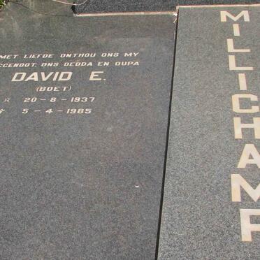 MILLICHAMP David E. 1937-1985
