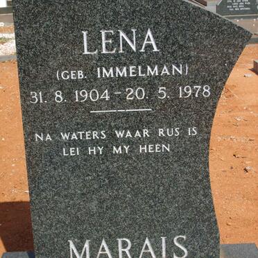 MARAIS Lena nee IMMELMAN 1904-1978