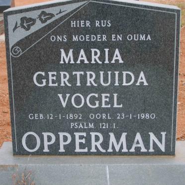 OPPERMAN Maria Gertruida nee VOGEL 1892-1980