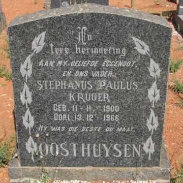 OOSTHUYSEN Stephanus Paulus Kruger 1900-1966