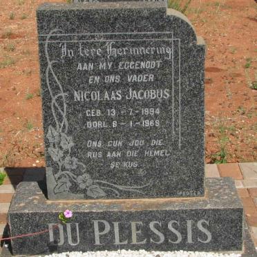 PLESSIS Nicolaas Jacobus, du 1894-1968