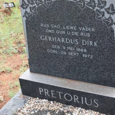 PRETORIUS Gerhardus Dirk 1889-1972