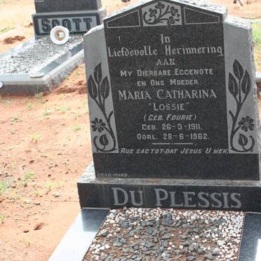PLESSIS Maria Catharina, du nee FOURIE 1911-1962