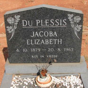 PLESSIS Jacoba Elizabeth, du 1879-1963