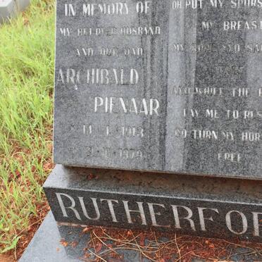 RUTHERFORD Archibald Pienaar 1913-1979