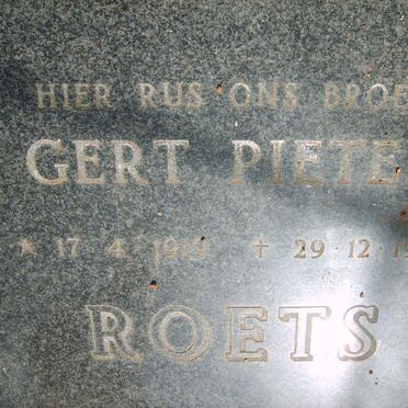 ROETS Gert Pieter 1919-1977