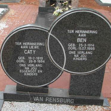 RENSBURG Ben, van 1914-1995 &amp; Caty 1919-1994