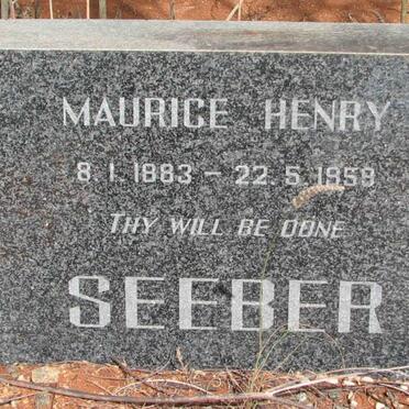 SEEBER Maurice Henry 1883-1958