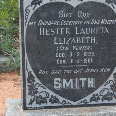SMITH Hester Laureta nee VENTER 1898-1961