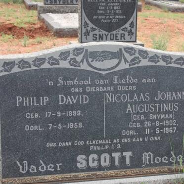 SCOTT Philip David 1893-1958 &amp; Nicolaas Johannes Augustinus SNYMAN 1902-1967