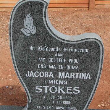 STOKES Jacoba Martina 1929-1989