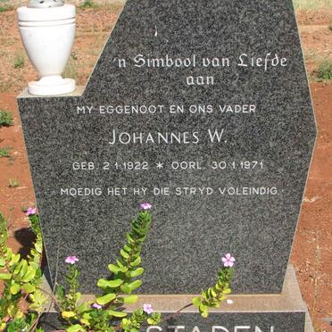 STADEN Johannes W., van 1922-1971