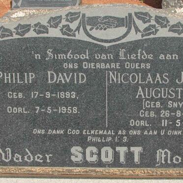 SCOTT Philip David 1893-1958 &amp; Nicolaas Johannes Augustinus SNYMAN 1902-1967