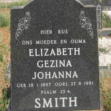 SMITH Elizabeth Gezina Johanna 1897-1981