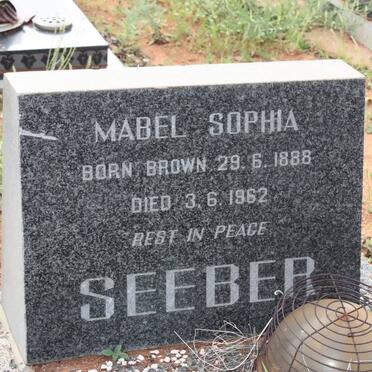 SEEBER Mabel Sophia born BROWN 1888-1962