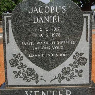 VENTER Jacobus Daniël 1917-1878