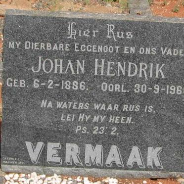 VERMAAK Johan Hendrik 1886-1960