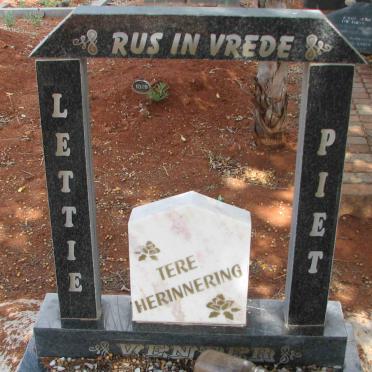 VENTER Piet &amp; Lettie