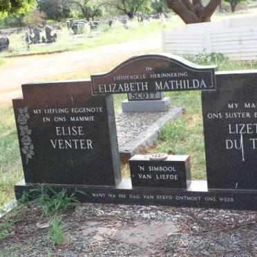 VENTER Elise :: ? Elizabeth Mathilda ::  DU TOIT Lizette
