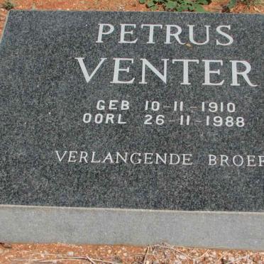 VENTER Petrus 1910-1988
