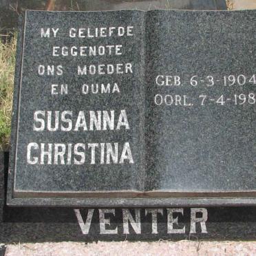 VENTER Susanna Christina 1904-1984