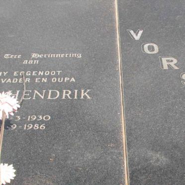 VORSTER Jan Hendrik 1930-1986 &amp; Anna Magrieta 1935-1999