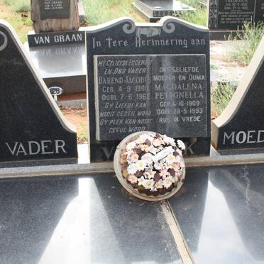 WYK Barend Jacobus, van 1900-1962 &amp; Magdalena Petronella 1909-1993