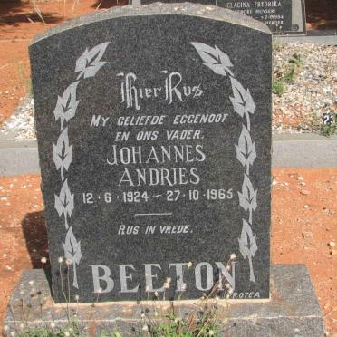 BEETON Johannes Andries 1924-1965