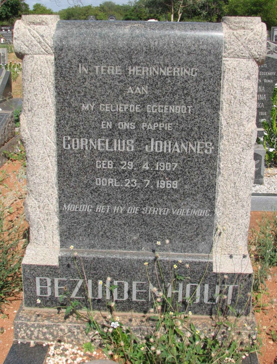 BEZUIDENHOUT  Cornelius Johannes 1907-1969