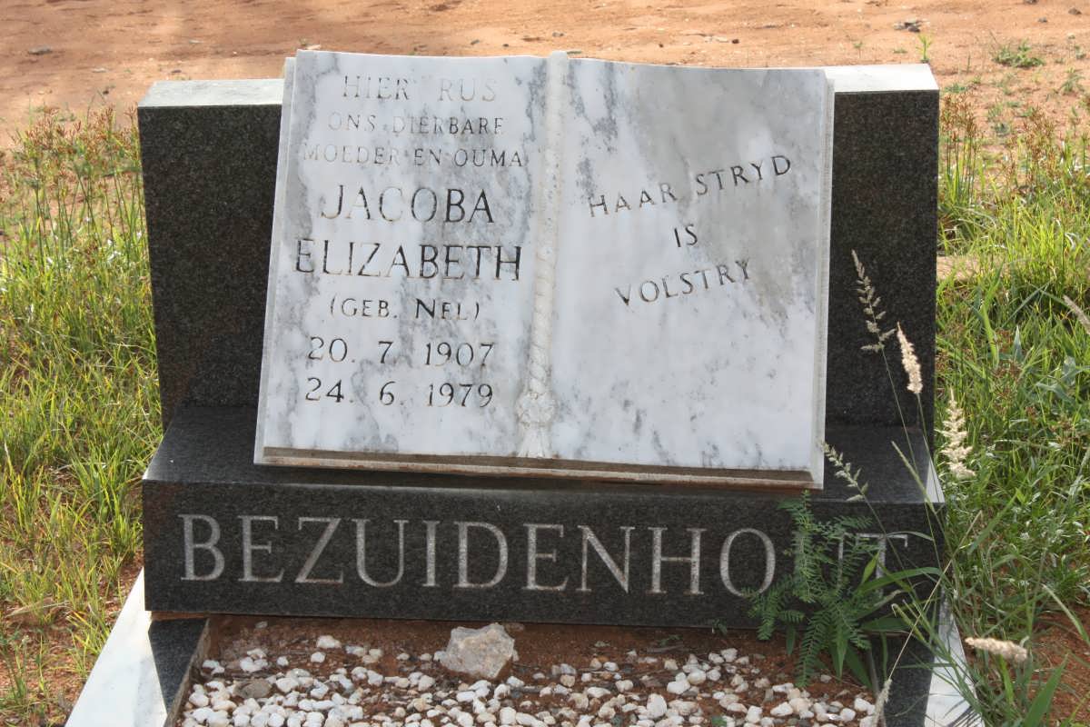 BEZUIDENHOUT Jacoba Elizabeth geb NEL 1907-1979
