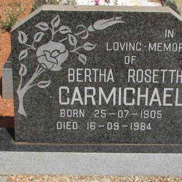 CARMICHAEL Bertha Rosettha 1905-1984