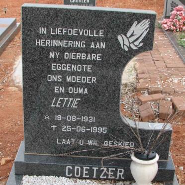 COETZER Lettie 1931-1995