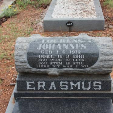 ERASMUS Lourens Johannes 1912-1981
