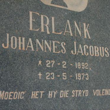 ERLANK Johannes Jacobus 1892-1973