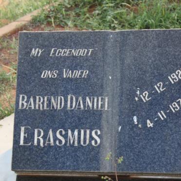 ERASMUS Barend Daniel 1925-1975