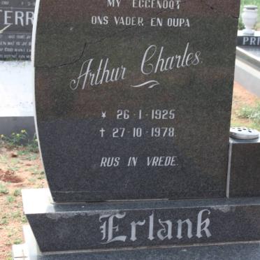 ERLANK Arthur Charles 1925-1978