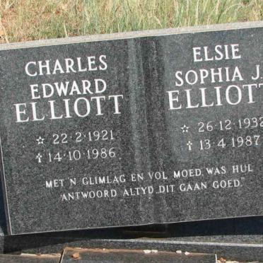 ELLIOTT Charles Edward 1921-1986 &amp; Elsie Sophia J. 1932-1987