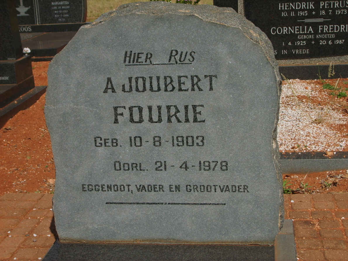 FOURIE A. Joubert 1903-1978
