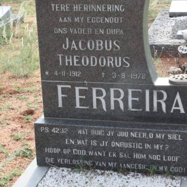 FERREIRA Jacobus Theodorus 1912-1978